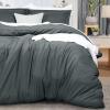 imageUtopia Bedding Duvet Cover King Size  1 Duvet Cover with 2 Pillow Shams  3 Pieces Bedding Duvet Cover with Zipper Closure  Soft Brushed Microfiber 104 X 90 Inches King NavyGrey