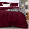 imageUtopia Bedding Duvet Cover King Size  1 Duvet Cover with 2 Pillow Shams  3 Pieces Bedding Duvet Cover with Zipper Closure  Soft Brushed Microfiber 104 X 90 Inches King NavyBurgundy