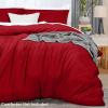 imageUtopia Bedding Duvet Cover King Size  1 Duvet Cover with 2 Pillow Shams  3 Pieces Bedding Duvet Cover with Zipper Closure  Soft Brushed Microfiber 104 X 90 Inches King NavyRed