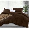 imageUtopia Bedding Duvet Cover King Size  1 Duvet Cover with 2 Pillow Shams  3 Pieces Bedding Duvet Cover with Zipper Closure  Soft Brushed Microfiber 104 X 90 Inches King NavyBrown
