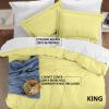 imageUtopia Bedding Duvet Cover King Size  1 Duvet Cover with 2 Pillow Shams  3 Pieces Bedding Duvet Cover with Zipper Closure  Soft Brushed Microfiber 104 X 90 Inches King NavyYellow