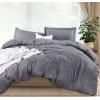 imageUtopia Bedding Duvet Cover King Size  1 Duvet Cover with 2 Pillow Shams  3 Pieces Bedding Duvet Cover with Zipper Closure  Soft Brushed Microfiber 104 X 90 Inches King NavyGrey