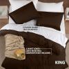 imageUtopia Bedding Duvet Cover King Size  1 Duvet Cover with 2 Pillow Shams  3 Pieces Bedding Duvet Cover with Zipper Closure  Soft Brushed Microfiber 104 X 90 Inches King NavyBrown
