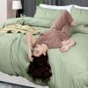 imageUtopia Bedding Duvet Cover King Size  1 Duvet Cover with 2 Pillow Shams  3 Pieces Bedding Duvet Cover with Zipper Closure  Soft Brushed Microfiber 104 X 90 Inches King NavySage