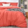imageUtopia Bedding Duvet Cover King Size  1 Duvet Cover with 2 Pillow Shams  3 Pieces Bedding Duvet Cover with Zipper Closure  Soft Brushed Microfiber 104 X 90 Inches King NavyCoral