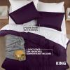 imageUtopia Bedding Duvet Cover King Size  1 Duvet Cover with 2 Pillow Shams  3 Pieces Bedding Duvet Cover with Zipper Closure  Soft Brushed Microfiber 104 X 90 Inches King NavyPurple