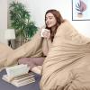 imageUtopia Bedding Duvet Cover King Size  1 Duvet Cover with 2 Pillow Shams  3 Pieces Bedding Duvet Cover with Zipper Closure  Soft Brushed Microfiber 104 X 90 Inches King NavyBeige