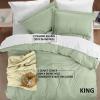 imageUtopia Bedding Duvet Cover King Size  1 Duvet Cover with 2 Pillow Shams  3 Pieces Bedding Duvet Cover with Zipper Closure  Soft Brushed Microfiber 104 X 90 Inches King NavySage