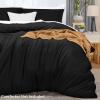 imageUtopia Bedding Duvet Cover King Size  1 Duvet Cover with 2 Pillow Shams  3 Pieces Bedding Duvet Cover with Zipper Closure  Soft Brushed Microfiber 104 X 90 Inches King NavyBlack