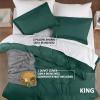 imageUtopia Bedding Duvet Cover King Size  1 Duvet Cover with 2 Pillow Shams  3 Pieces Bedding Duvet Cover with Zipper Closure  Soft Brushed Microfiber 104 X 90 Inches King NavyEmerald