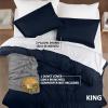 imageUtopia Bedding Duvet Cover King Size  1 Duvet Cover with 2 Pillow Shams  3 Pieces Bedding Duvet Cover with Zipper Closure  Soft Brushed Microfiber 104 X 90 Inches King NavyNavy