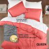 imageUtopia Bedding Duvet Cover King Size  1 Duvet Cover with 2 Pillow Shams  3 Pieces Bedding Duvet Cover with Zipper Closure  Soft Brushed Microfiber 104 X 90 Inches King NavyCoral