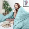 imageUtopia Bedding Duvet Cover King Size  1 Duvet Cover with 2 Pillow Shams  3 Pieces Bedding Duvet Cover with Zipper Closure  Soft Brushed Microfiber 104 X 90 Inches King NavySpa Blue