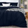 imageUtopia Bedding Duvet Cover King Size  1 Duvet Cover with 2 Pillow Shams  3 Pieces Bedding Duvet Cover with Zipper Closure  Soft Brushed Microfiber 104 X 90 Inches King NavyNavy