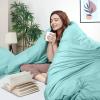 imageUtopia Bedding Duvet Cover King Size  1 Duvet Cover with 2 Pillow Shams  3 Pieces Bedding Duvet Cover with Zipper Closure  Soft Brushed Microfiber 104 X 90 Inches King NavySpa Blue