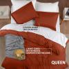 imageUtopia Bedding Duvet Cover King Size  1 Duvet Cover with 2 Pillow Shams  3 Pieces Bedding Duvet Cover with Zipper Closure  Soft Brushed Microfiber 104 X 90 Inches King NavyOrange
