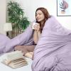 imageUtopia Bedding Duvet Cover King Size  1 Duvet Cover with 2 Pillow Shams  3 Pieces Bedding Duvet Cover with Zipper Closure  Soft Brushed Microfiber 104 X 90 Inches King NavyLavender