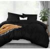 imageUtopia Bedding Duvet Cover King Size  1 Duvet Cover with 2 Pillow Shams  3 Pieces Bedding Duvet Cover with Zipper Closure  Soft Brushed Microfiber 104 X 90 Inches King NavyBlack