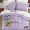 imageUtopia Bedding Duvet Cover King Size  1 Duvet Cover with 2 Pillow Shams  3 Pieces Bedding Duvet Cover with Zipper Closure  Soft Brushed Microfiber 104 X 90 Inches King NavyLavender