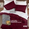imageUtopia Bedding Duvet Cover King Size  1 Duvet Cover with 2 Pillow Shams  3 Pieces Bedding Duvet Cover with Zipper Closure  Soft Brushed Microfiber 104 X 90 Inches King NavyBurgundy