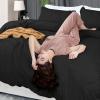 imageUtopia Bedding Duvet Cover King Size  1 Duvet Cover with 2 Pillow Shams  3 Pieces Bedding Duvet Cover with Zipper Closure  Soft Brushed Microfiber 104 X 90 Inches King NavyBlack