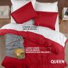 imageUtopia Bedding Duvet Cover King Size  1 Duvet Cover with 2 Pillow Shams  3 Pieces Bedding Duvet Cover with Zipper Closure  Soft Brushed Microfiber 104 X 90 Inches King NavyRed