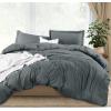 imageUtopia Bedding Duvet Cover King Size  1 Duvet Cover with 2 Pillow Shams  3 Pieces Bedding Duvet Cover with Zipper Closure  Soft Brushed Microfiber 104 X 90 Inches King NavyGrey