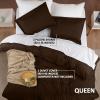 imageUtopia Bedding Duvet Cover King Size  1 Duvet Cover with 2 Pillow Shams  3 Pieces Bedding Duvet Cover with Zipper Closure  Soft Brushed Microfiber 104 X 90 Inches King NavyBrown