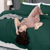 imageUtopia Bedding Duvet Cover King Size  1 Duvet Cover with 2 Pillow Shams  3 Pieces Bedding Duvet Cover with Zipper Closure  Soft Brushed Microfiber 104 X 90 Inches King NavyEmerald