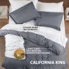 imageUtopia Bedding Duvet Cover King Size  1 Duvet Cover with 2 Pillow Shams  3 Pieces Bedding Duvet Cover with Zipper Closure  Soft Brushed Microfiber 104 X 90 Inches King NavyGrey