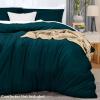imageUtopia Bedding Duvet Cover King Size  1 Duvet Cover with 2 Pillow Shams  3 Pieces Bedding Duvet Cover with Zipper Closure  Soft Brushed Microfiber 104 X 90 Inches King NavyTeal