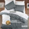 imageUtopia Bedding Duvet Cover King Size  1 Duvet Cover with 2 Pillow Shams  3 Pieces Bedding Duvet Cover with Zipper Closure  Soft Brushed Microfiber 104 X 90 Inches King NavyGrey