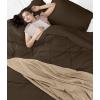 imageUtopia Bedding Duvet Cover King Size  1 Duvet Cover with 2 Pillow Shams  3 Pieces Bedding Duvet Cover with Zipper Closure  Soft Brushed Microfiber 104 X 90 Inches King NavyBrown