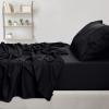 imageUtopia Bedding Queen Sheet Set  Brushed Microfiber  Soft Bed Sheets for Queen Size Bed Set  Includes 1 Fitted 1 Flat ampamp 2 Pillow Cases  Deep Pocket Grey03  Black