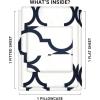 imageUtopia Bedding Queen Sheet Set  Brushed Microfiber  Soft Bed Sheets for Queen Size Bed Set  Includes 1 Fitted 1 Flat ampamp 2 Pillow Cases  Deep Pocket GreyPrint  Quatrefoil White