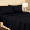 imageUtopia Bedding Queen Sheet Set  Brushed Microfiber  Soft Bed Sheets for Queen Size Bed Set  Includes 1 Fitted 1 Flat ampamp 2 Pillow Cases  Deep Pocket Grey03  Black