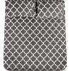 imageUtopia Bedding Queen Sheet Set  Brushed Microfiber  Soft Bed Sheets for Queen Size Bed Set  Includes 1 Fitted 1 Flat ampamp 2 Pillow Cases  Deep Pocket GreyPrint  Quatrefoil Grey