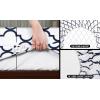 imageUtopia Bedding Queen Sheet Set  Brushed Microfiber  Soft Bed Sheets for Queen Size Bed Set  Includes 1 Fitted 1 Flat ampamp 2 Pillow Cases  Deep Pocket GreyPrint  Quatrefoil White