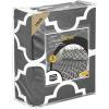 imageUtopia Bedding Queen Sheet Set  Brushed Microfiber  Soft Bed Sheets for Queen Size Bed Set  Includes 1 Fitted 1 Flat ampamp 2 Pillow Cases  Deep Pocket GreyPrint  Quatrefoil Grey