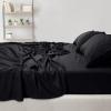 imageUtopia Bedding Queen Sheet Set  Brushed Microfiber  Soft Bed Sheets for Queen Size Bed Set  Includes 1 Fitted 1 Flat ampamp 2 Pillow Cases  Deep Pocket Grey03  Black