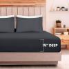 imageUtopia Bedding Queen Sheet Set  Jersey Knit Sheets 4 Piece  Cotton  Soft TShirt Stretchy Sheets  Heather Light GreyDark Grey