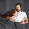 imageUtopia Bedding Queen Sheet Set  Jersey Knit Sheets 4 Piece  Cotton  Soft TShirt Stretchy Sheets  Heather Light GreyDark Grey