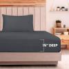 imageUtopia Bedding Queen Sheet Set  Jersey Knit Sheets 4 Piece  Cotton  Soft TShirt Stretchy Sheets  Heather Light GreyDark Grey