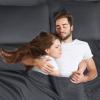 imageUtopia Bedding Queen Sheet Set  Jersey Knit Sheets 4 Piece  Cotton  Soft TShirt Stretchy Sheets  Heather Light GreyDark Grey