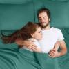 imageUtopia Bedding Queen Sheet Set  Jersey Knit Sheets 4 Piece  Cotton  Soft TShirt Stretchy Sheets  Heather Light GreyGreen