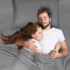 imageUtopia Bedding Queen Sheet Set  Jersey Knit Sheets 4 Piece  Cotton  Soft TShirt Stretchy Sheets  Heather Light GreyLight Grey