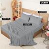 imageUtopia Bedding Queen Sheet Set  Jersey Knit Sheets 4 Piece  Cotton  Soft TShirt Stretchy Sheets  Heather Light GreyLight Grey