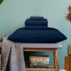 imageUtopia Bedding Queen Sheet Set  Jersey Knit Sheets 4 Piece  Cotton  Soft TShirt Stretchy Sheets  Heather Light GreyNavy