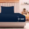 imageUtopia Bedding Queen Sheet Set  Jersey Knit Sheets 4 Piece  Cotton  Soft TShirt Stretchy Sheets  Heather Light GreyNavy