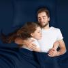 imageUtopia Bedding Queen Sheet Set  Jersey Knit Sheets 4 Piece  Cotton  Soft TShirt Stretchy Sheets  Heather Light GreyNavy